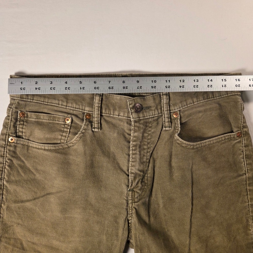 Levi's 511 Men's Slim Fit Corduroy Pants Khaki Green Tan Size 32x32 - Picture 7 of 10